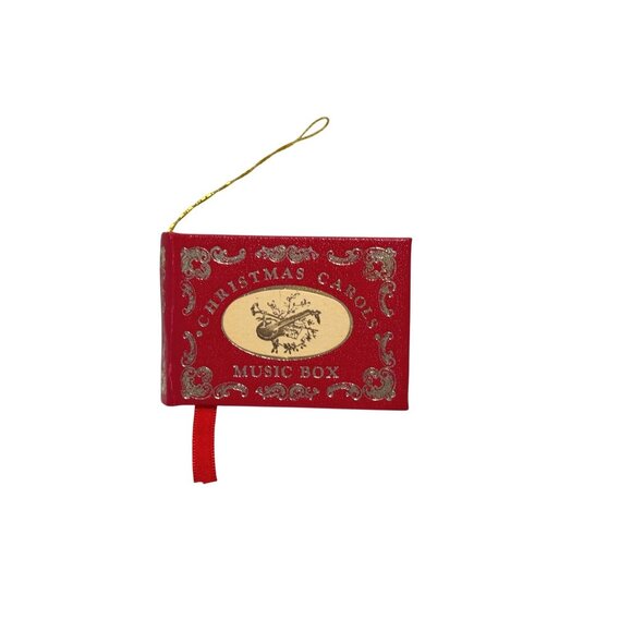 Miniature Book "Christmas Carols" Music Box Kurt S. Adler TESTED 1985 - Picture 1 of 7